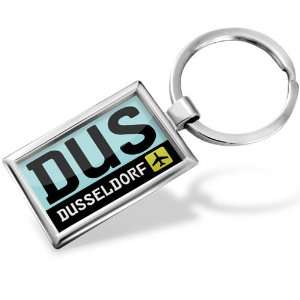 Keychain Airport code DUS / Dusseldorf country: Germany   Hand Made 