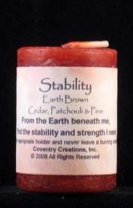 STABILITY CHARGED SPELL CANDLE   Witch Wiccan Pagan  