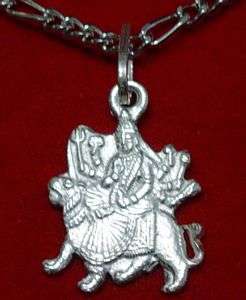 Hindu Durga OM Sterling Silver Charm Pendant Jewelry  