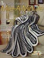 MILE A MINUTE AFGHANS~Annies Crochenit BOOK~SEE PICS  