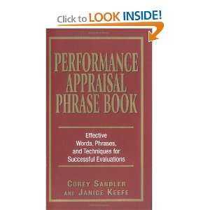   Techniques for Performance Reviews [Paperback] Corey Sandler Books