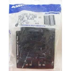 Amp NetConnect 2 Port Multimedia Outlet Surface Mount Box 383023 2