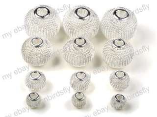 64PCS Wholesale jewelry lots White Mesh Spacer Loose beads Charm Craft 
