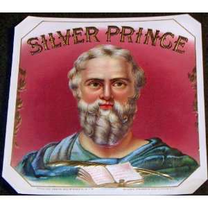 Silver Prince Embossed Outer Cigar Label, 1910s 