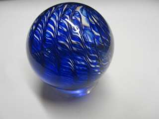 Hand Made Art Glass James Alloway 2 diameter marble #35 dated 2002 