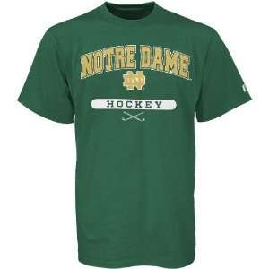   Notre Dame Fighting Irish Green Hockey T shirt: Sports & Outdoors
