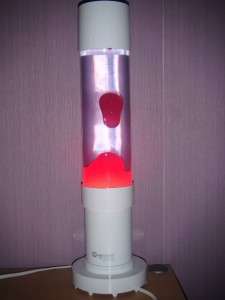 Mathmos Jet Lava Lamp   Red Goo   Clear   White Base  