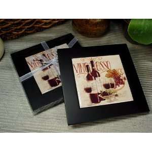  Wedding Favors Ceramic trivet in PVC box Vino Rosso   D 