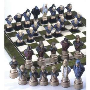   of the Rings Hand Decorated Crushed Stone Chess Pieces: Toys & Games