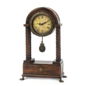   18 Antique Style Roman Numeral Pendulum Shelf Clock: Home & Kitchen
