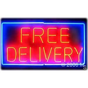 Neon Sign   Free Delivery   Extra Large 20 x 37  Grocery 