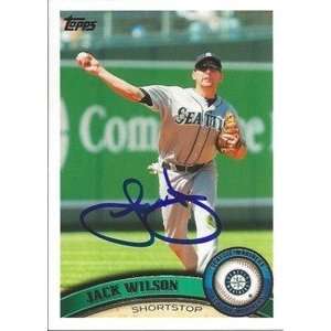 Jack Wilson Signed Seattle Mariners 2011 Topps Card 