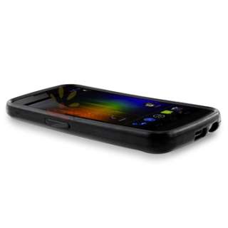 Black Gel Skin Case+Privacy LCD+Car+AC Charger For Samsung Galaxy 