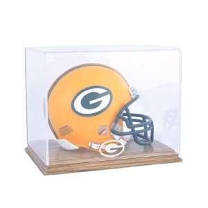 Oak Mini Helmet Packers Logo Display Case:  Sports 