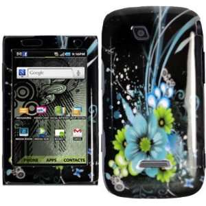  Blue Flower Protector Case for Samsung Sidekick 4G T839 T 