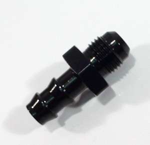   AN Male to 3/8 Barb Push Lock Straight Fitting Fuel Line Black  