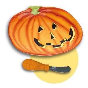   Pumpkin Plate w/Spreader, Hairraising Halloween