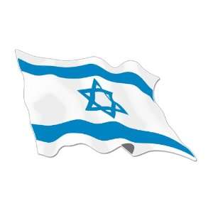  Waving Israeli Flag Sticker 