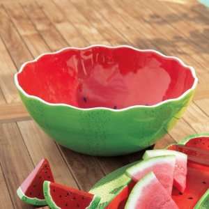  Watermelon Ceramics Scalloped Serving Bowl Kitchen 