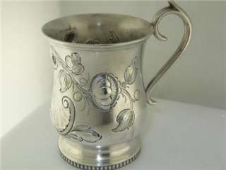 Early Coin Silver Cup / Mug JOHN L WESTERVELT Phila JLW  