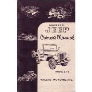  1954 JEEP CJ 5 Owners Manual User Guide: Automotive