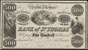 Danish West Indies 500 Dollar 19th cent., P.12 reprint  