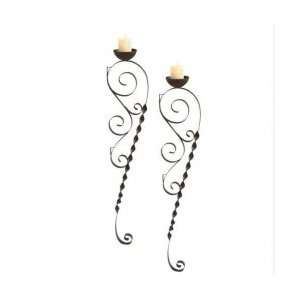   Elegant Winding Scroll Wall Pillar Candle Holders 48 Everything Else
