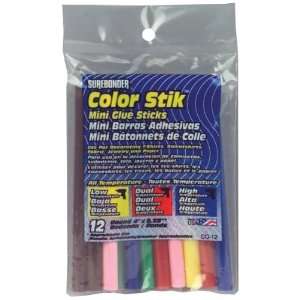  All Temp Color Stik Mini Glue Sticks 5/16X4 12/P 