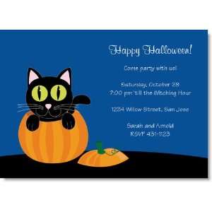    Kitten In The Pumpkin Halloween Party Invitations: Home & Kitchen
