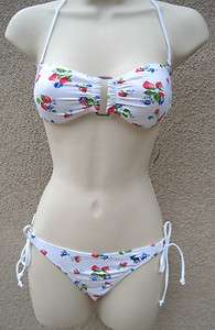 ABERCROMBIE ~ SWIMSUIT SET ~ WHITE WITH CUTE STRAWBERRIES ~ CLOTHING 