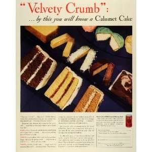  1933 Ad Calumet Baking Powder Cakes Dessert Marion Jane 