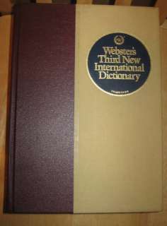WEBSTERS 3RD NEW INTERNATIONAL DICTIONARY UNABRIDGED  