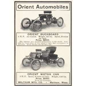  1903 Vintage Ad Orient Buckboard Car Automobile Waltham 