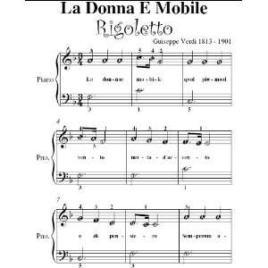 La Donna E Mobile Rigoletto Verdi Easy Piano Sheet Music 