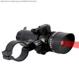 Tactical Red Laser Gun Sight (Weaver Rail Mount + 3 in 1 Rail Mount 