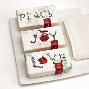 BARNES & NOBLE  Peace, Joy & Love Gift Boxed Soap   Set of 3 by 