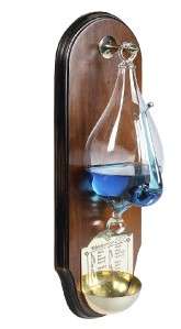 Weather Storm Glass Barometer Wood Wall Instrument New  