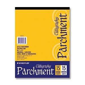  Staedtler Parchment Paper, 30 sheet Pad (15 each White 