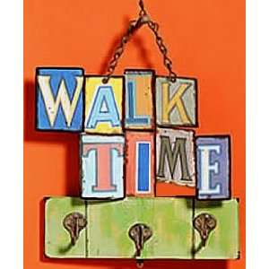 Walk Time Sign with Hooks 