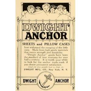 1907 Ad Dwight Anchor Sheets Pillow Cases Bedding   Original Print Ad