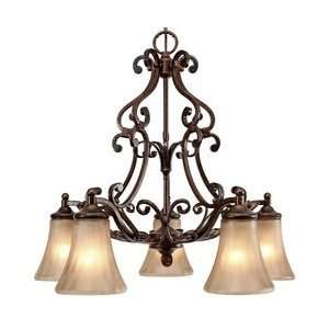  Golden Lighting 4002D5RSB Loretto Mid Sized Chandelier 