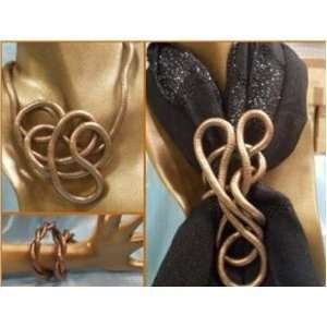   Jewelry Necklace Bracelet Scarf Holder Bendy Chain Twist Shape Design