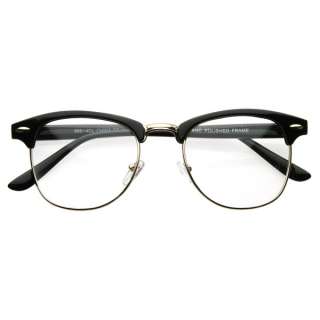 Half Frame Wayfarers Style Classic Clear Lens Eyewear Eyeglasses RX 
