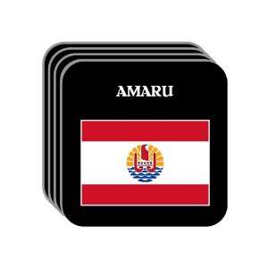  French Polynesia   AMARU Set of 4 Mini Mousepad Coasters 