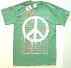 Myrtle Beach South Carolina~Peace Sign T Shirt~Green~​2010 Womens 