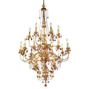  Eurofase 14566 011 Ambroise 24 Light Chandelier, Gold 