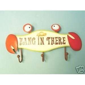  Crustacean Crab Hang in There Triple Wall Hook Plaque: Home & Kitchen