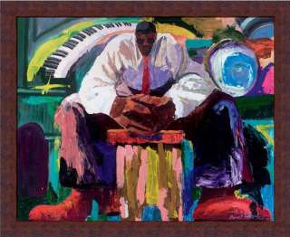 Before the Gig by Dane Tilghman African American 20x16 Framed Art 