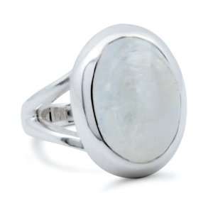  Sterling Silver Rainbow Moonstone Ring   Size 8 West 