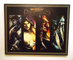 WARCRAFT All Stars  Huge Poster on Canvas, Oil Painted  